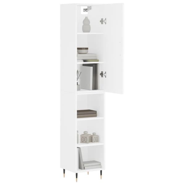 vidaXL skab 34,5x34x180 cm konstrueret træ hvid