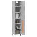 Miniatyrbilde 2 av 11: vidaXL Highboard betonggrå 34,5x34x180 cm konstruert tre