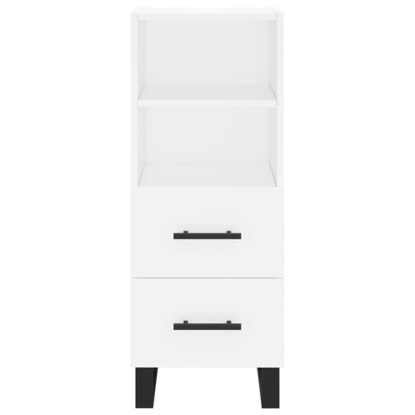 vidaXL Highboard hvit 34,5x34x180 cm konstruert tre