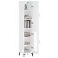 Miniatyrbilde 3 av 11: vidaXL Highboard hvit 34,5x34x180 cm konstruert tre