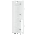 Miniatyrbilde 4 av 11: vidaXL Highboard hvit 34,5x34x180 cm konstruert tre