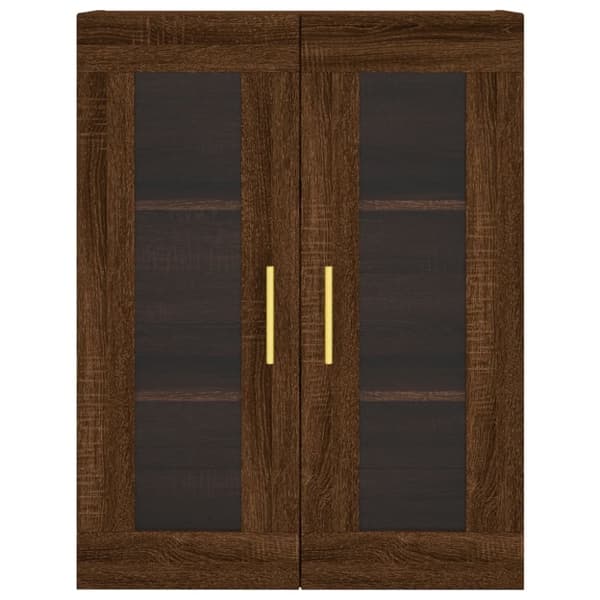 vidaXL højskab 69,5x34x180 cm konstrueret træ brun egetræsfarve