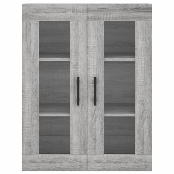 vidaXL højskab 69,5x34x180 cm konstrueret træ grå sonoma-eg