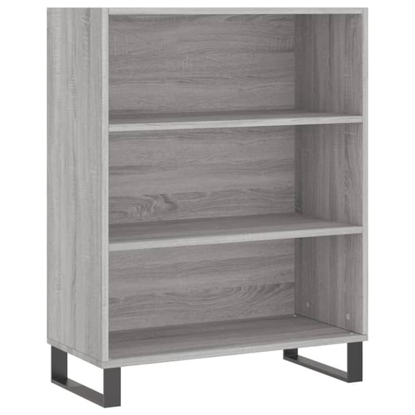 vidaXL højskab 69,5x34x180 cm konstrueret træ grå sonoma-eg