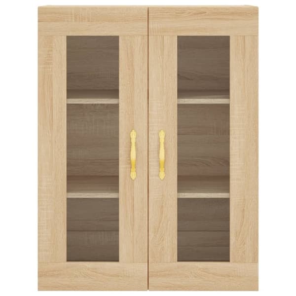 vidaXL Högskåp sonoma-ek 69,5x34x180 cm konstruerat trä