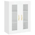 Miniatyrbilde 5 av 11: vidaXL Highboard hvit 69,5x34x180 cm konstruert tre
