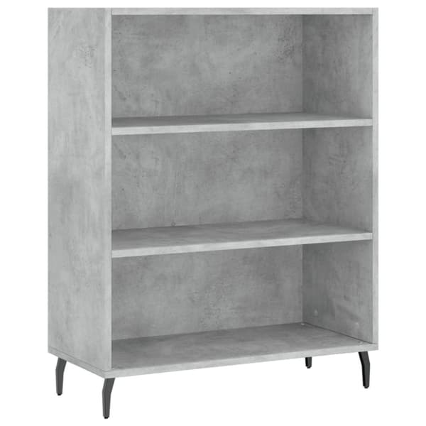 vidaXL Highboard betonggrå 69,5x34x180 cm konstruert tre