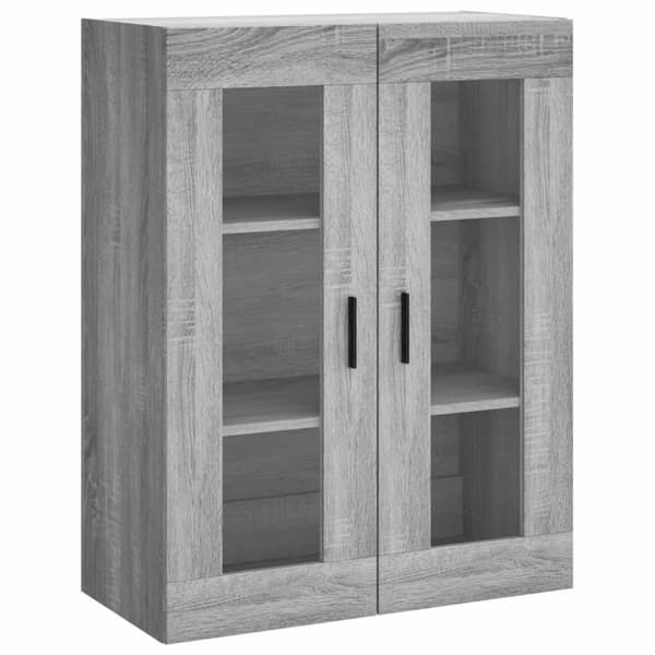 vidaXL højskab 69,5x34x180 cm konstrueret træ grå sonoma-eg