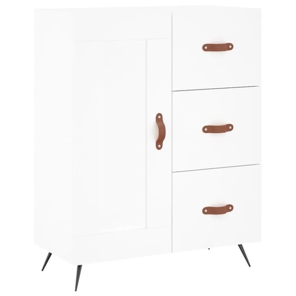vidaXL højskab 69,5x34x180 cm konstrueret træ hvid