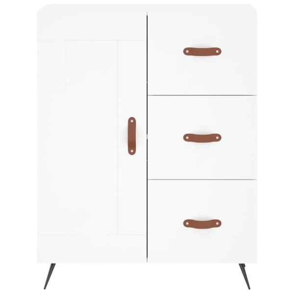 vidaXL højskab 69,5x34x180 cm konstrueret træ hvid