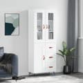 Miniatyrbillede 2 af 11: vidaXL højskab 69,5x34x180 cm konstrueret træ hvid