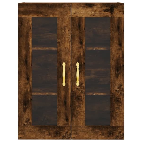 vidaXL Highboard røkt eik 69,5x34x180 cm konstruert tre