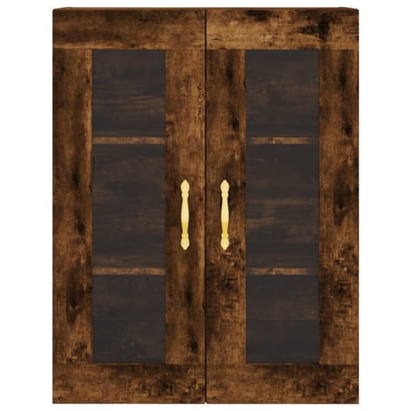vidaXL Highboard røkt eik 69,5x34x180 cm konstruert tre