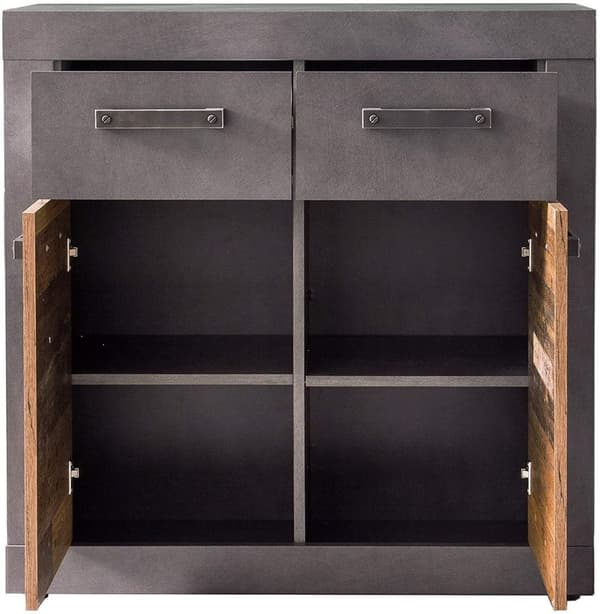 Rootz Sideboard - Förvaringsskåp - Brun och Svart - 82 x 86 x 37 cm