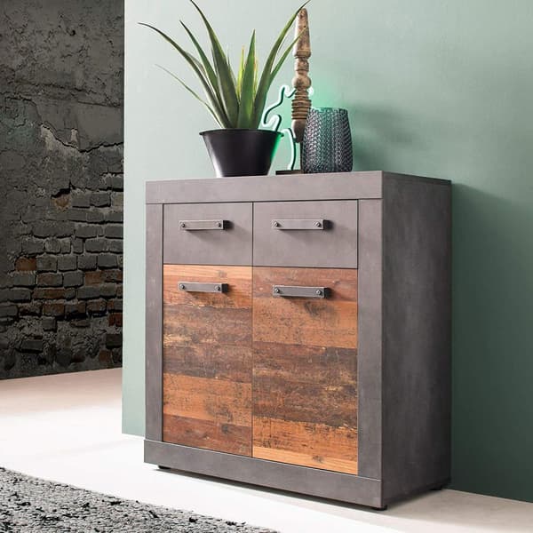 Rootz Sideboard - Förvaringsskåp - Brun och Svart - 82 x 86 x 37 cm
