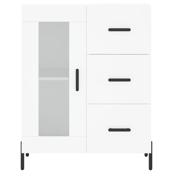 vidaXL Highboard hvit 69,5x34x180 cm konstruert tre