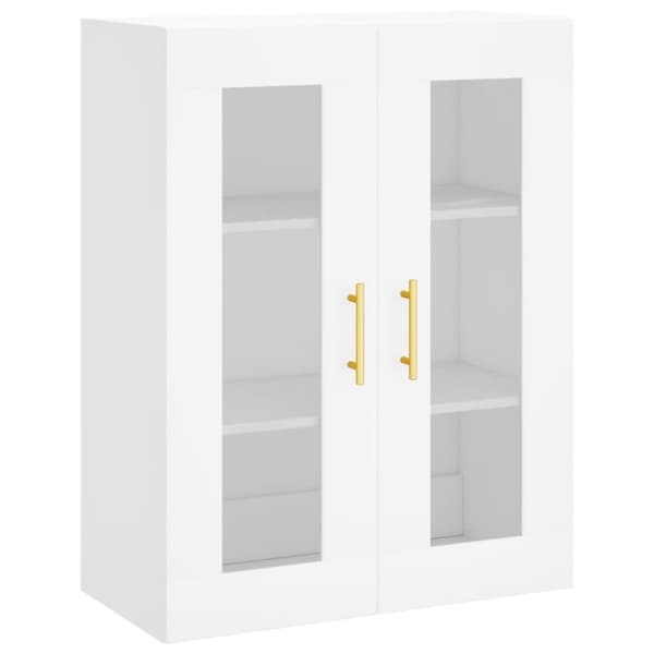 vidaXL Highboard hvit 69,5x34x180 cm konstruert tre