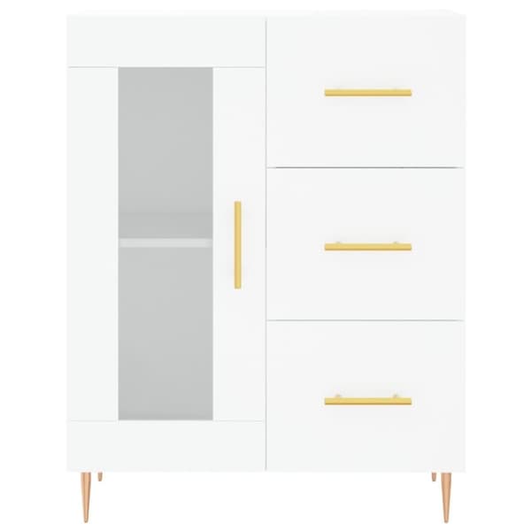 vidaXL højskab 69,5x34x180 cm konstrueret træ hvid