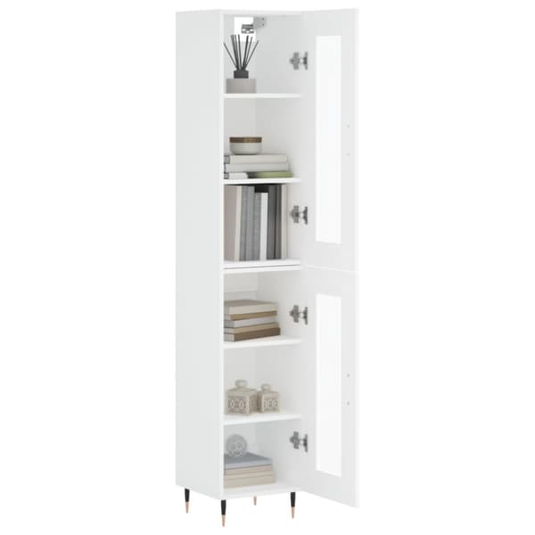 vidaXL skab 34,5x34x180 cm konstrueret træ hvid