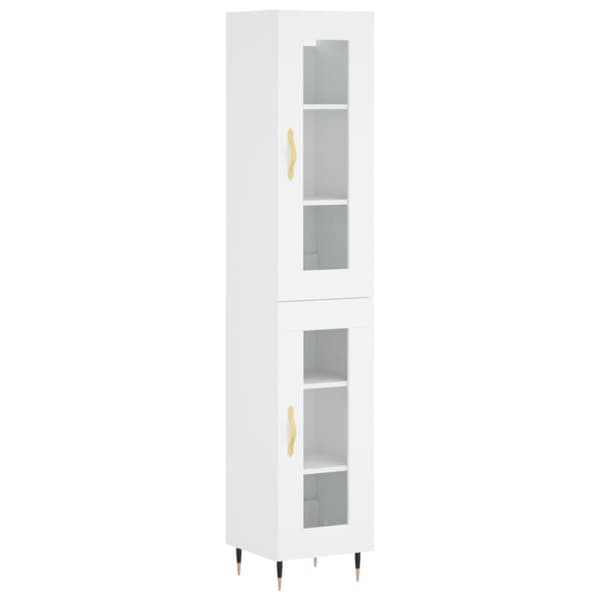 vidaXL skab 34,5x34x180 cm konstrueret træ hvid
