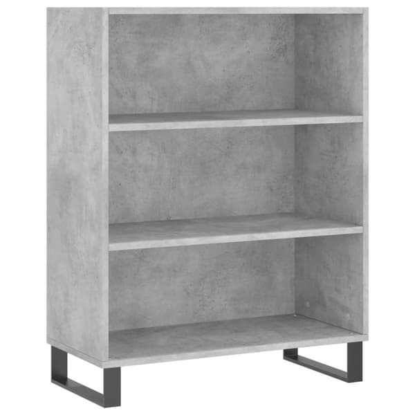 vidaXL Highboard betonggrå 69,5x34x180 cm konstruert tre