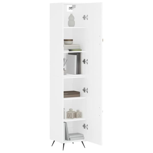 vidaXL skab 34,5x34x180 cm konstrueret træ hvid
