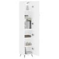 Miniatyrbillede 3 af 11: vidaXL skab 34,5x34x180 cm konstrueret træ hvid
