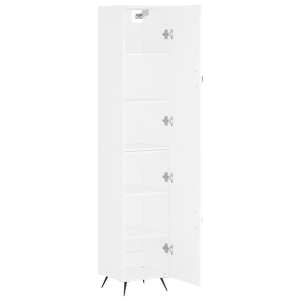 vidaXL skab 34,5x34x180 cm konstrueret træ hvid