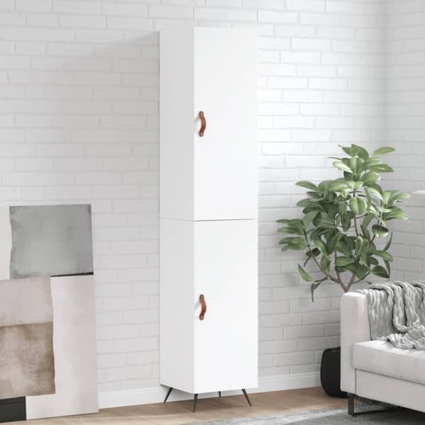 vidaXL skab 34,5x34x180 cm konstrueret træ hvid