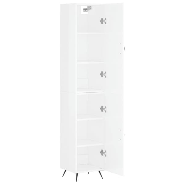 vidaXL skab 34,5x34x180 cm konstrueret træ hvid højglans