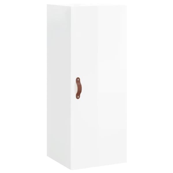 vidaXL skab 34,5x34x180 cm konstrueret træ hvid højglans