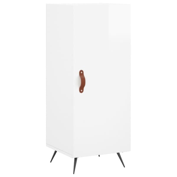 vidaXL skab 34,5x34x180 cm konstrueret træ hvid højglans