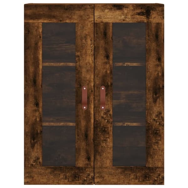 vidaXL Highboard røkt eik 69,5x34x180 cm konstruert tre