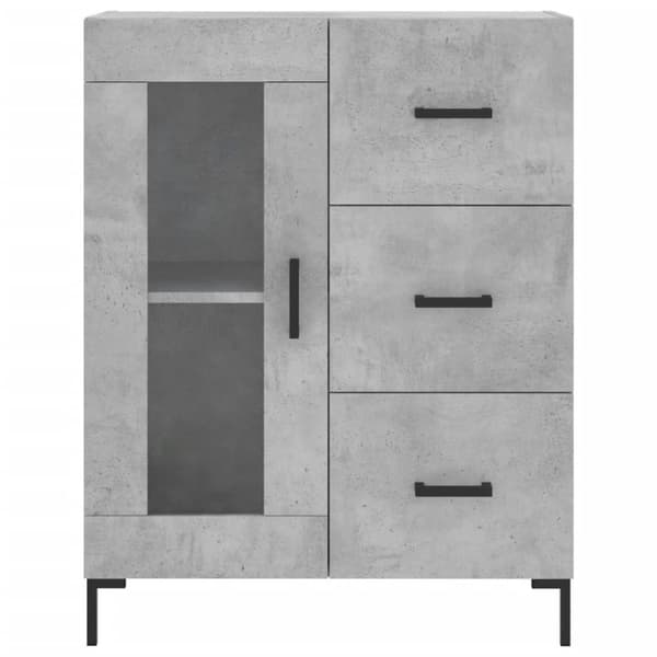 vidaXL Highboard betonggrå 69,5x34x180 cm konstruert tre