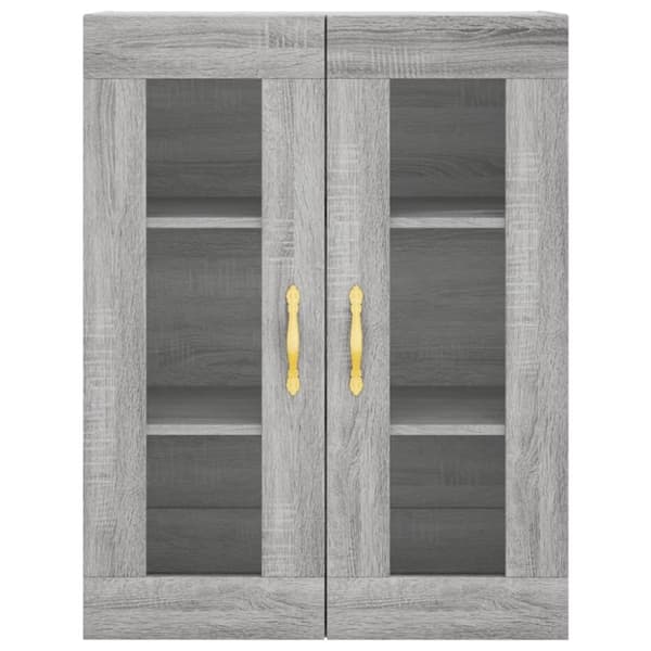 vidaXL Highboard grå sonoma 69,5x34x180 cm konstruert tre