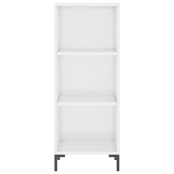 vidaXL Highboard høyglans hvit 34,5x34x180 cm konstruert tre