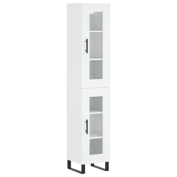 vidaXL skab 34,5x34x180 cm konstrueret træ hvid