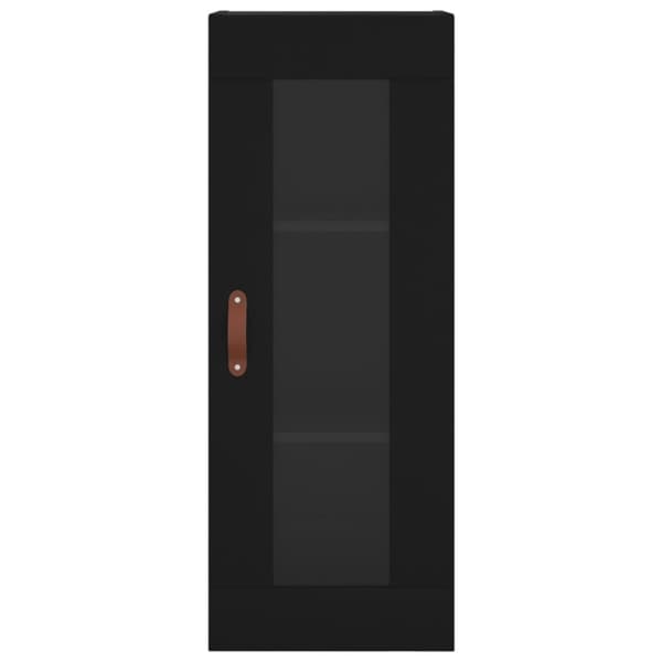 vidaXL Highboard svart 34,5x34x180 cm konstruert tre