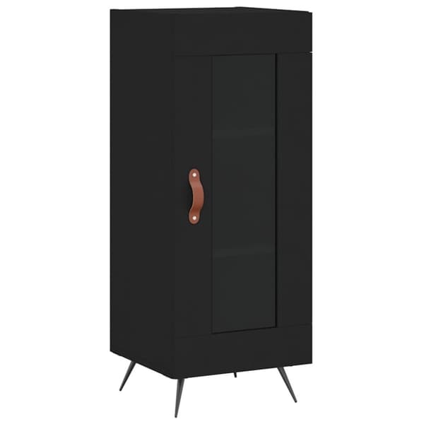 vidaXL Highboard svart 34,5x34x180 cm konstruert tre