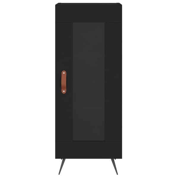 vidaXL Highboard svart 34,5x34x180 cm konstruert tre