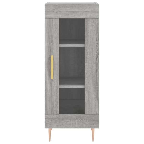 vidaXL Highboard grå sonoma 34,5x34x180 cm konstruert tre