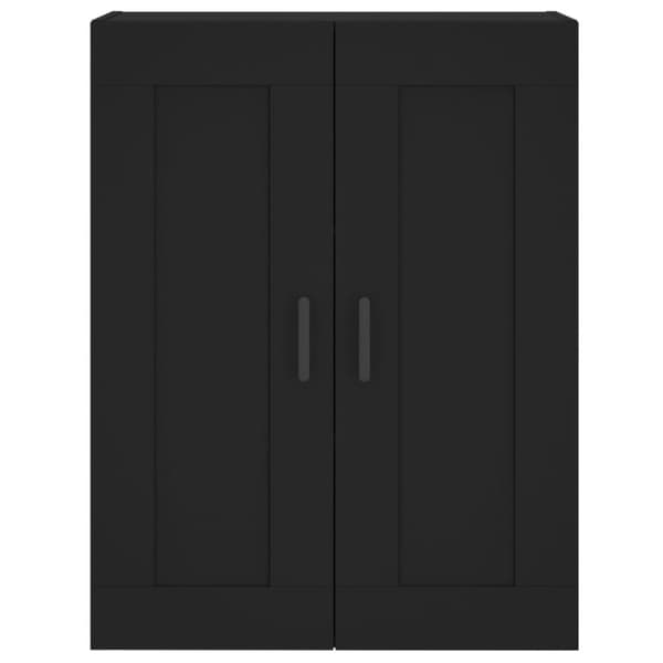 vidaXL højskab 69,5x34x180 cm konstrueret træ sort