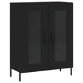 Miniatyrbillede 7 af 11: vidaXL højskab 69,5x34x180 cm konstrueret træ sort