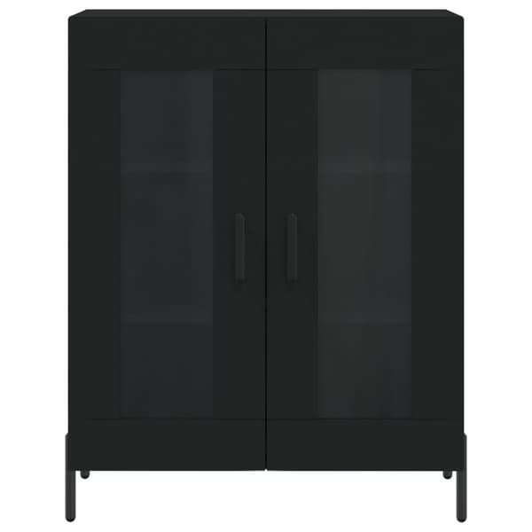 vidaXL højskab 69,5x34x180 cm konstrueret træ sort