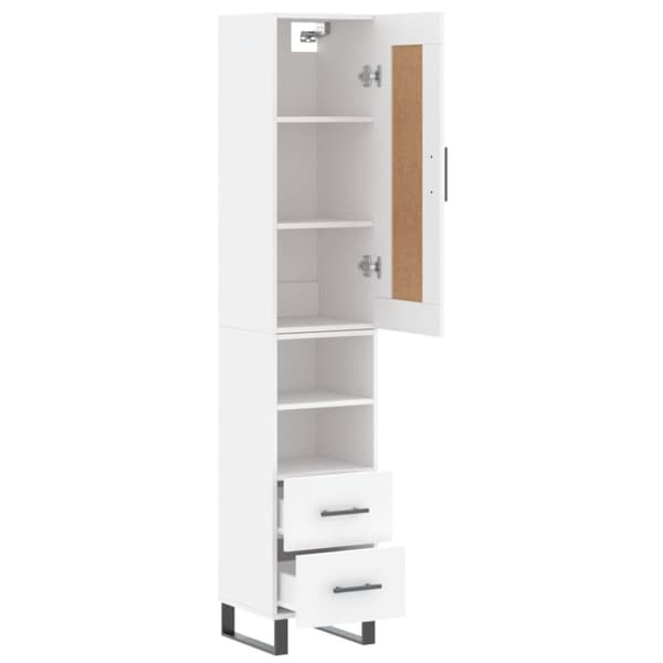 vidaXL skab 34,5x34x180 cm konstrueret træ hvid