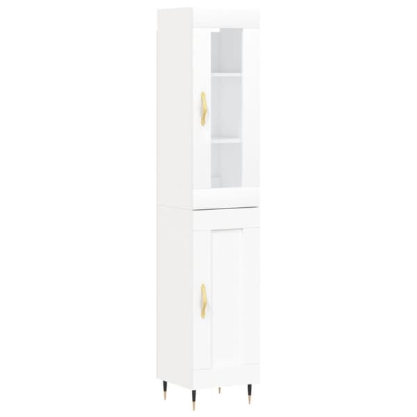 vidaXL skab 34,5x34x180 cm konstrueret træ hvid