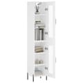 Miniatyrbilde 3 av 11: vidaXL Highboard hvit 34,5x34x180 cm konstruert tre