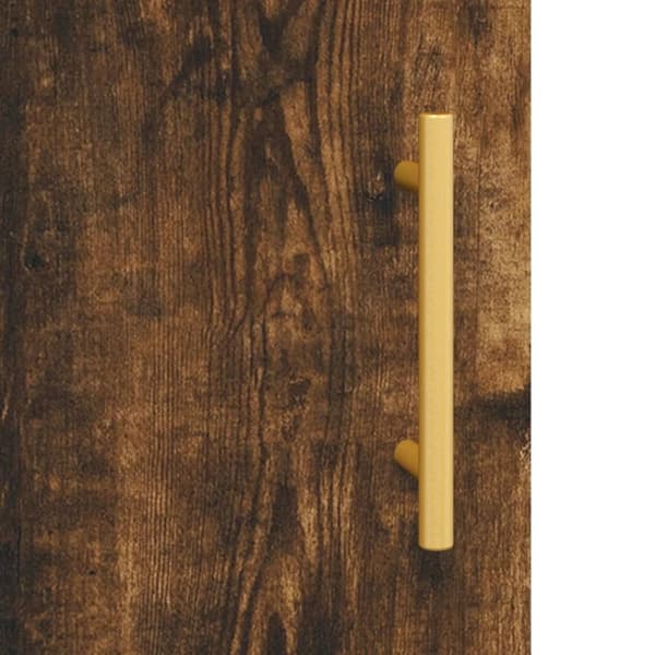 vidaXL Highboard røkt eik 34,5x34x180 cm konstruert tre