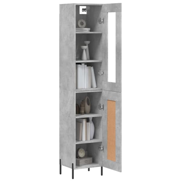 vidaXL skab 34,5x34x180 cm konstrueret træ betongrå