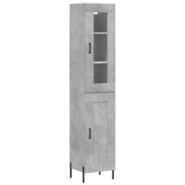 vidaXL skab 34,5x34x180 cm konstrueret træ betongrå